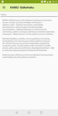 KAMU -lääkehaku android App screenshot 2